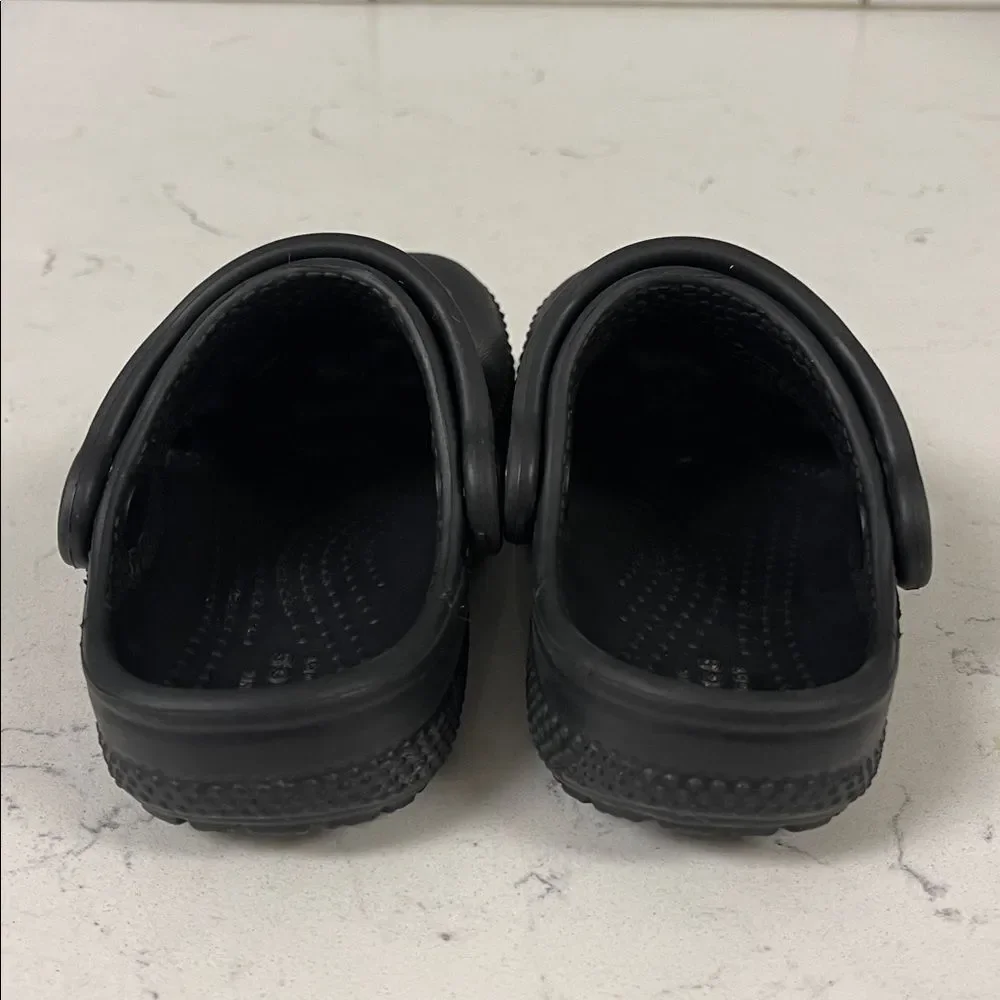 CROCS Kids Black Water Shoes Crocs Little Classic Clog Size 7